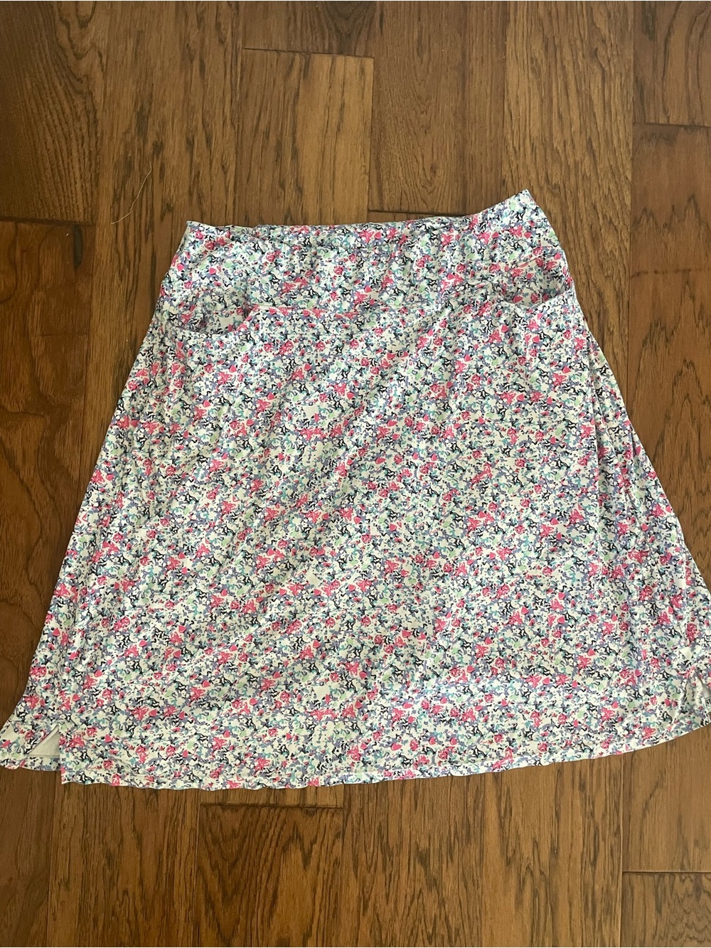 Modest floral skirt with shorts